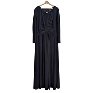 Alex Evenings Twist Front Jewel Accent Maxi Dress